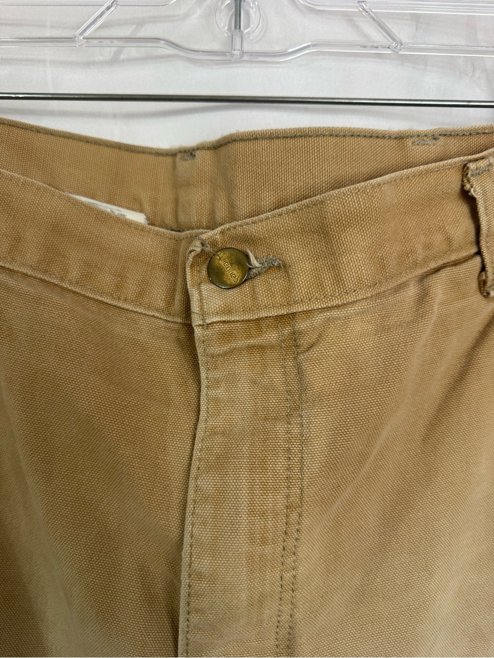 Vintage Carhartt USA Made Double Knee Work Pants Brown Duck Canvas Size 36 - Picture 5 of 12